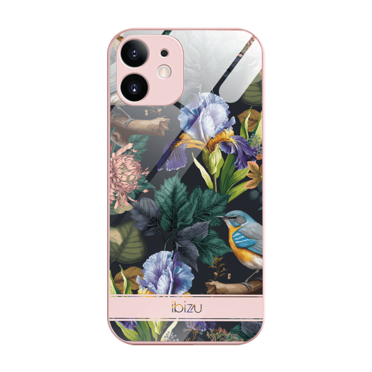 etui do iphone 12, szklany tył, osłona kamery, arbuzowa fantazja, łososiowe (kopia)