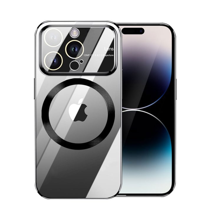 etui do iphone 14 pro max camera beam z magsafe przeźroczyste, czarne