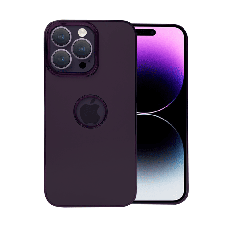 etui do iphone 14 pro max noble case z widocznym logo, purpurowe