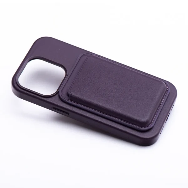 portfel magnetyczny leather mag wallet, ciemna purpura