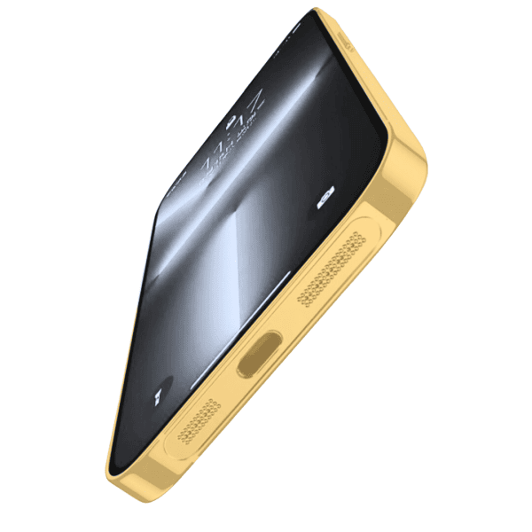 metaliczne osłony iphone 14 pro max/14 pro/14/14 plus na spód, przeciw pyłowi, wodzie i zarysowaniom, złote