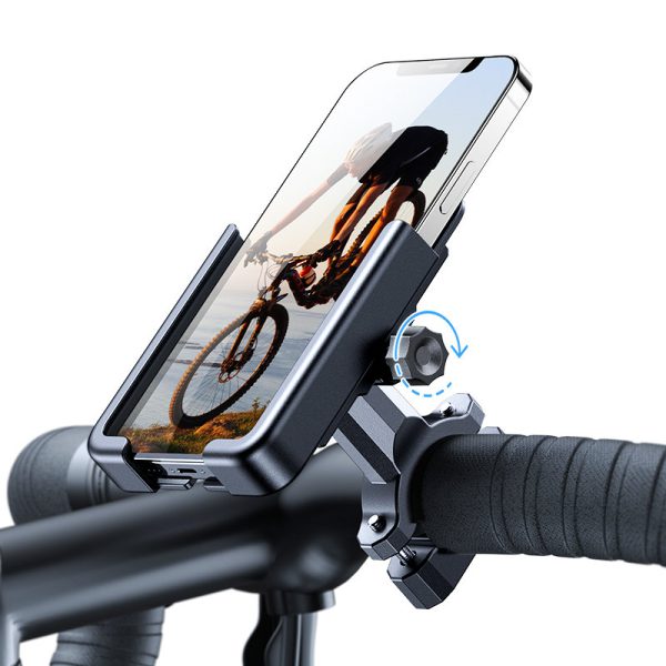 metalowy uchwyt na telefon do roweru, hulajnogi, czarny
