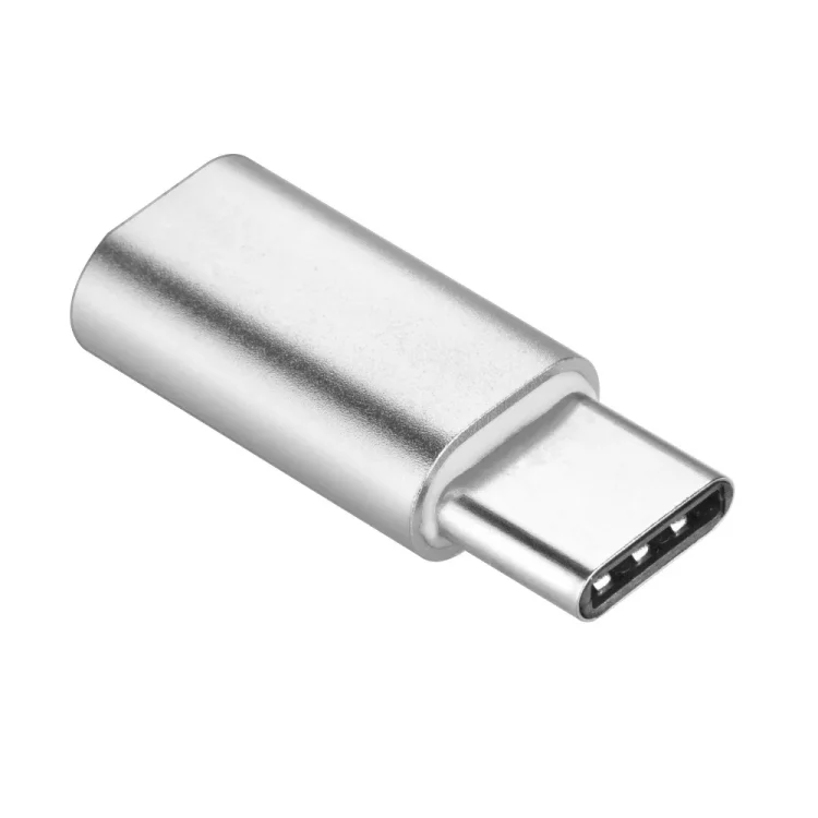 adapter lightning do usb typ c, srebrny
