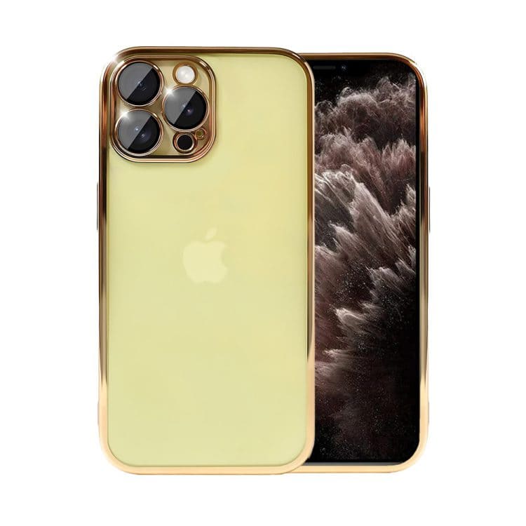 etui do iphone 11 pro slim protect full cover z osłoną kamery i obiektywów 9h, złote