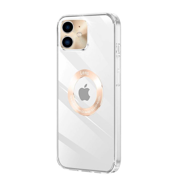 etui do iphone 12 space aluminium szklany tył z osłoną aparatu, złote
