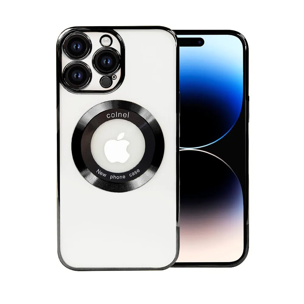 Etui do iPhone 14 Pro Max Black Ring z MagSafe, twardy tył, hybrydowa ochrona kamery, czarne