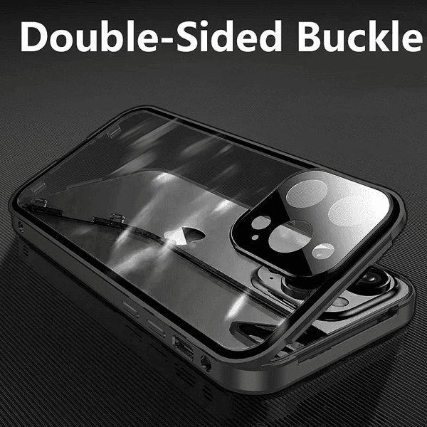 obudowa pancerne szkło hartowane 360° przód + tył magnetyczna do iphone 14 pro,czarne