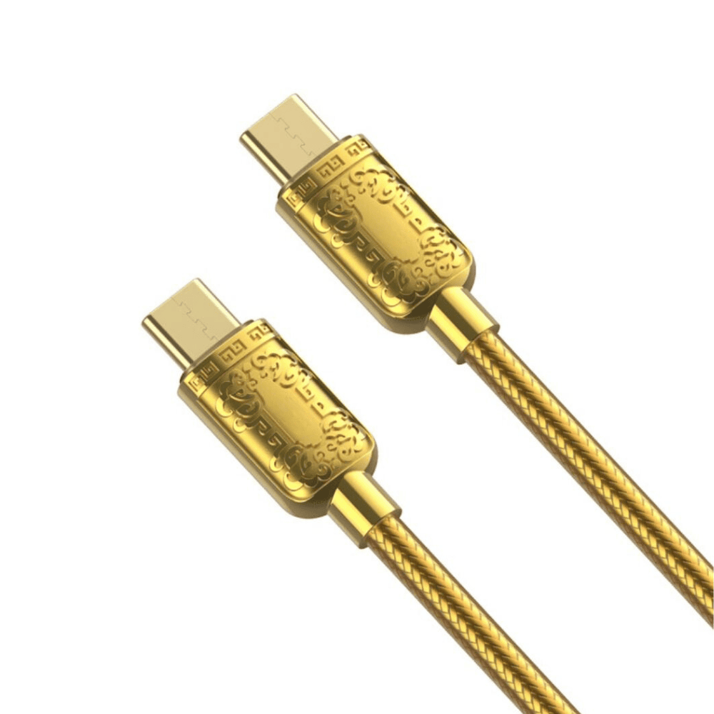 złoty piękny kabel usb typ c – usb typ c do szybkiego ładowania 3a, 1 metr