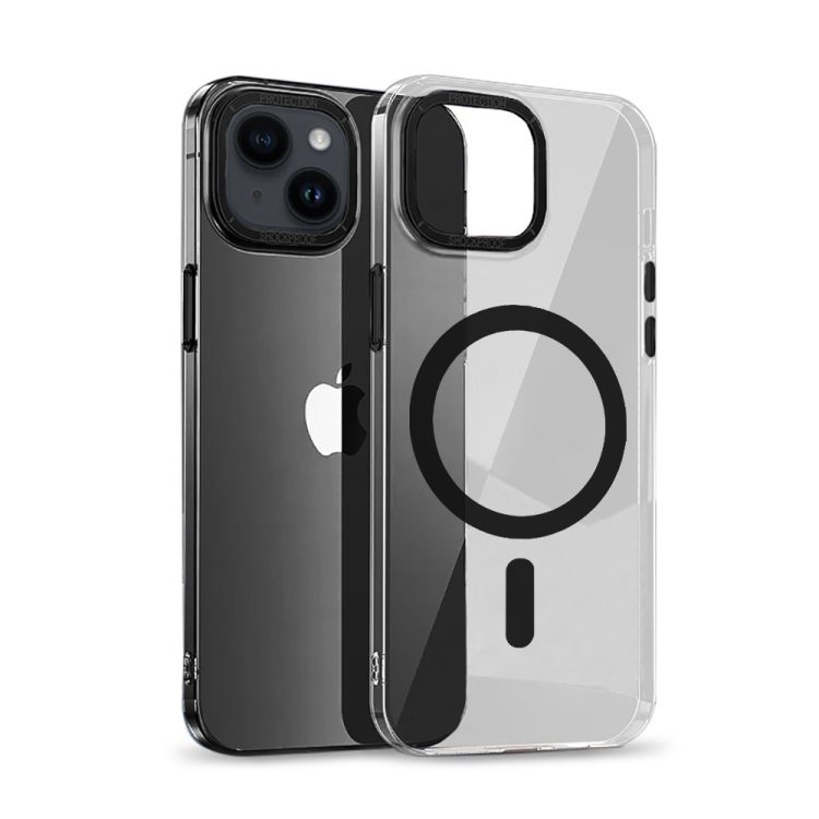 etui do iphone 14 cam ring magsafe, twardy tył, przeźroczyste (kopia)