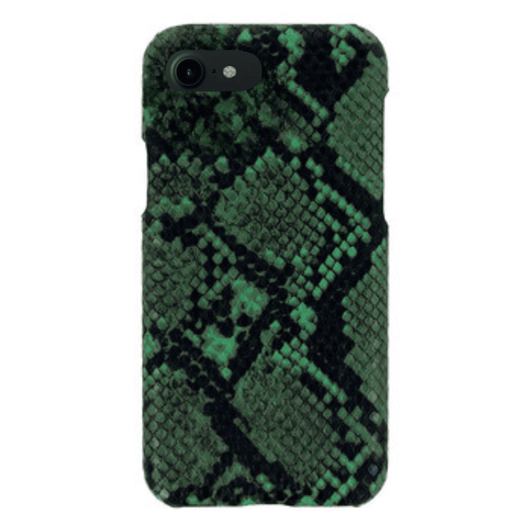 Etui do iPhone SE2022/SE2020/8/7 eleganckie stylowe wężowa skóra, zielone