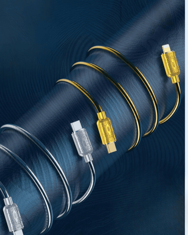 złoty piękny kabel usb typ c – usb typ c do szybkiego ładowania 3a