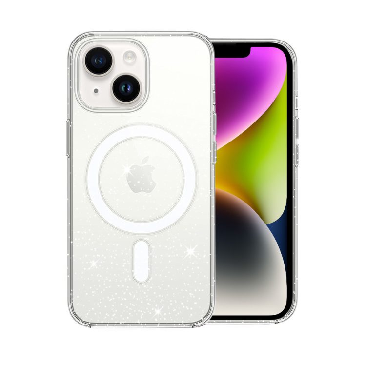 etui do iphone 14 clear case brokatowe z mg