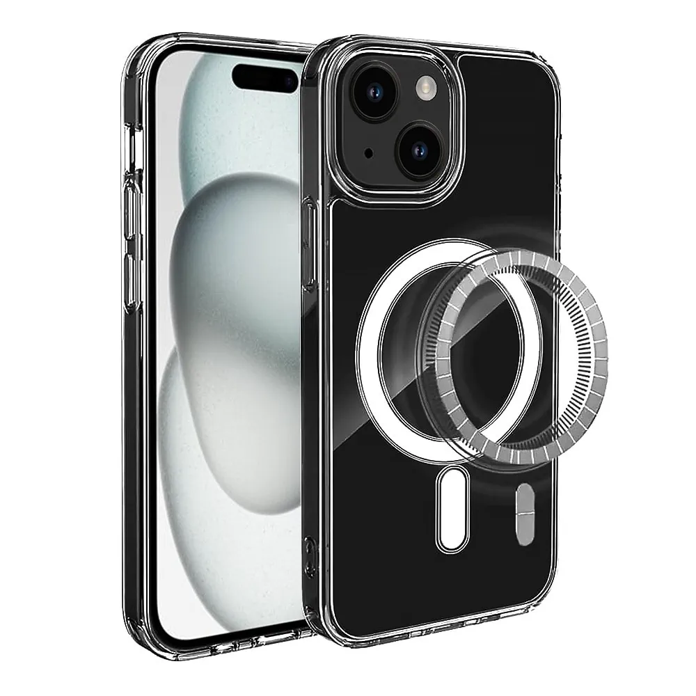 Etui do iPhone 15 Plus Clear Case przeźroczyste, szklany tył z MagSafe