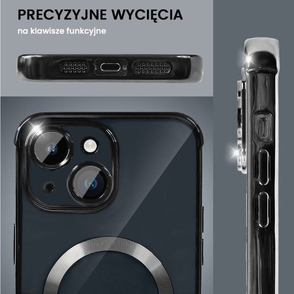 etui do iphone 14 magsafe luxury anti shock protect, srebrne (kopia)
