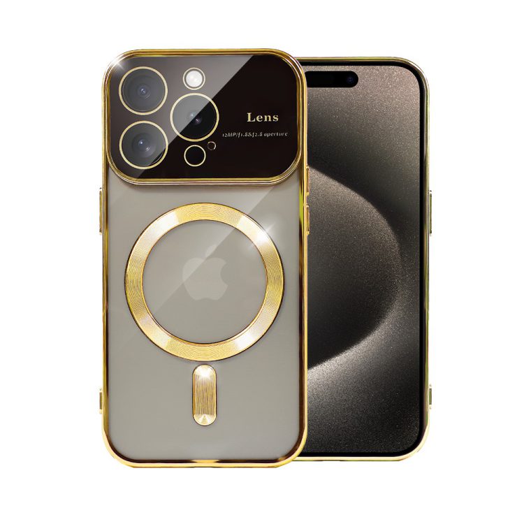 etui do iphone 15 pro camera beam magsafe, złoto różowe (kopia)