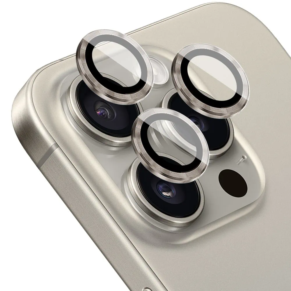 metalowa osłona obiektywów szkło na aparat iphone 15 pro głęboka czerń (kopia)