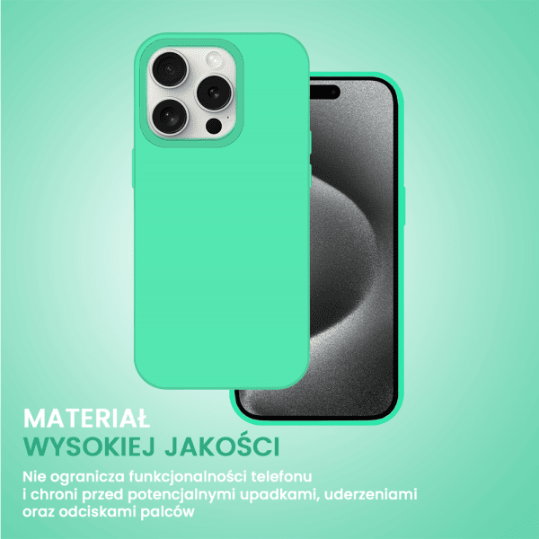 etui do iphone 15 pro silikonowe z mikrofibrą soft touch, fuksja (kopia)
