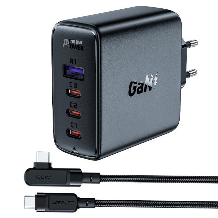 Ładowarka sieciowa a37 pd 100w gan, 3x usb typ c, 1x usb typ a, biała (kopia)