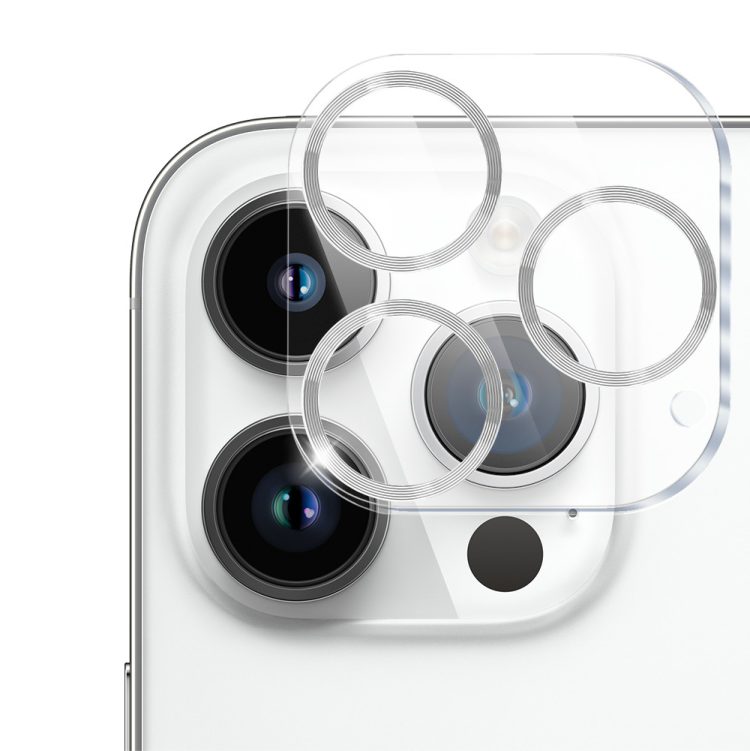 iphone 14 pro max pełne szkło hartowane ze srebrnym pierścieniem na cały aparat, kamerę