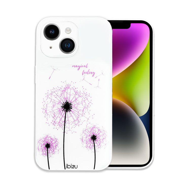 etui do iphone 13 ibizu magic series, szklany tył, zmienny wzór, dmuchawce (kopia)