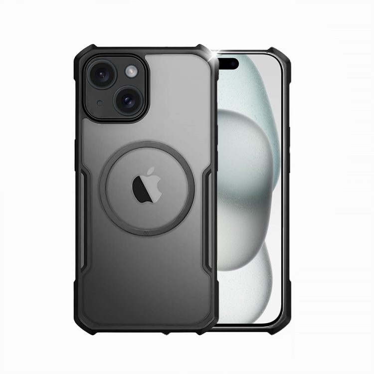 etui do iphone 15 magarmor wzmocnione z magsafe, przeźroczyste