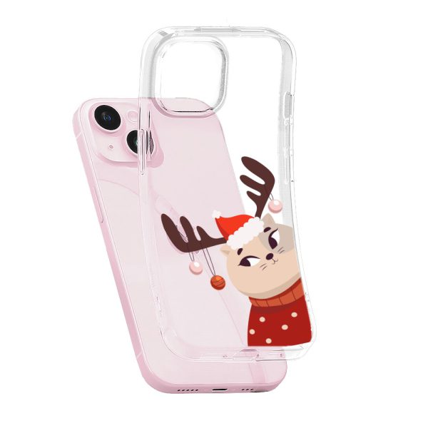 etui do iphone 15 plus, przeźroczyste, światełka świąteczne (kopia)