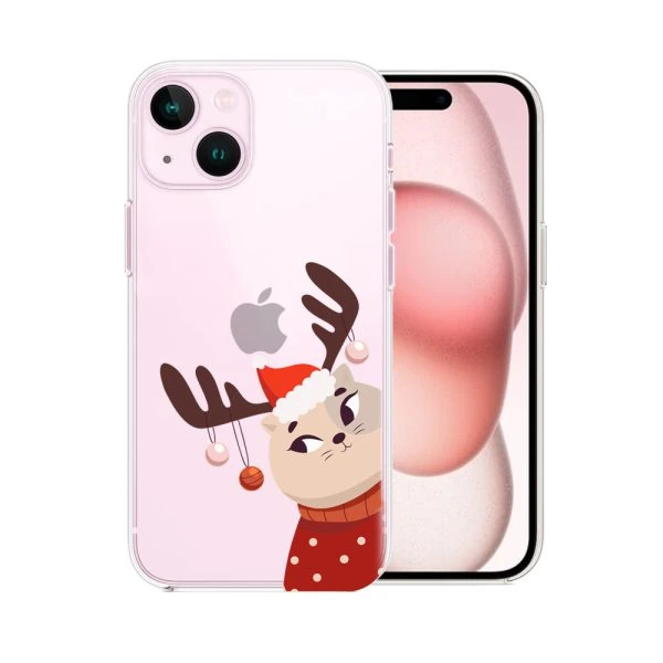 etui do iphone 15 plus, przeźroczyste, światełka świąteczne (kopia)