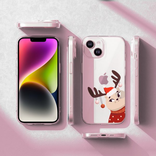 etui do iphone 15 plus, przeźroczyste, światełka świąteczne (kopia)