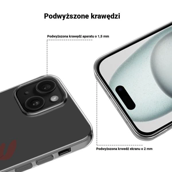 etui do iphone 15 plus, przeźroczyste, światełka świąteczne (kopia)