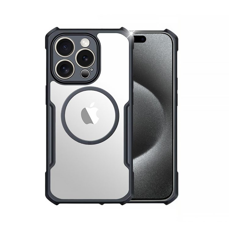 etui do iphone 15 pro magarmor wzmocnione z magsafe, przeźroczyste