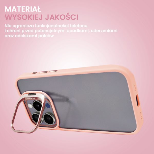 etui do iphone 15 pro max cienkie przeźroczyte, z oczkami w kolorze ramki, różowe