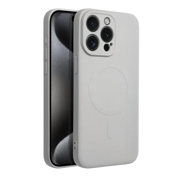 etui do iphone 15 pro max silikonowe z mikrofibrą premium soft touch magsafe, ochrona aparatu, czarne (kopia)