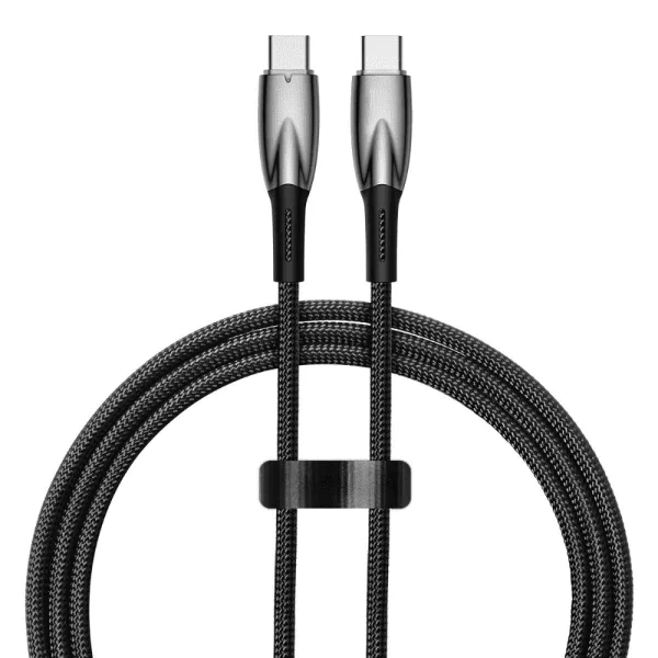 kabel 2x usb typ c pd100w do bardzo szybkiego ładowania, do iphone 15 (wszystkie modele) laptopa/tableta, 100 cm, czarny