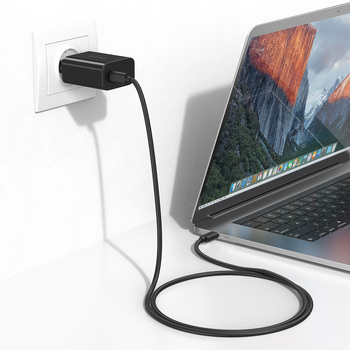 Ładowarka sieciowa 65W port USB Typ C, GaN4, bardzo mocna, czarna2