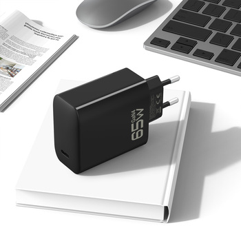 Ładowarka sieciowa 65W port USB Typ C, GaN4, bardzo mocna, czarna3