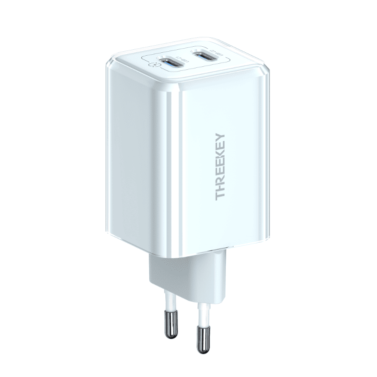 Ładowarka sieciowa dwa porty usb c, pd 35w, niebieska