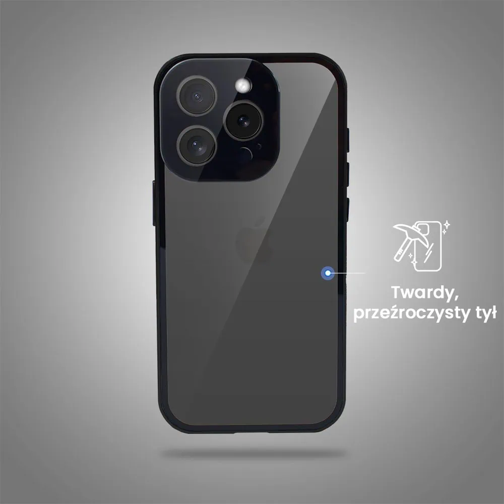Obudowa do iPhone 15 Pro podwójna szyba i aluminium 360° przód + tył magnetyczna, z osłoną aparatu, czarna pop (5)