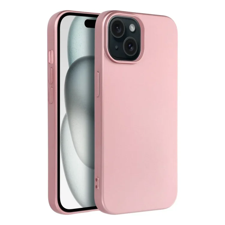 etui do iphone 15 plus skin matt satynowe ultra cienkie, pudrowy róż