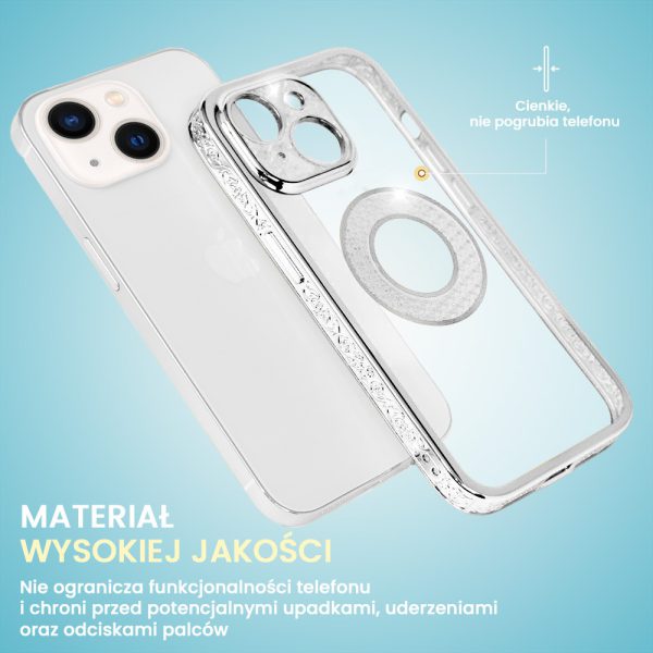 etui do iphone 14 space crystal, brokatowa osłona aparatu, fioletowe (kopia)