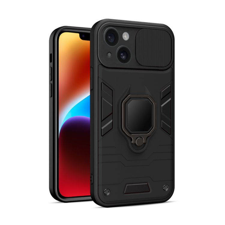 etui do iphone 14 pancerne z magnetycznym uchwytem, osłona kamery, czerwono czarne (kopia)