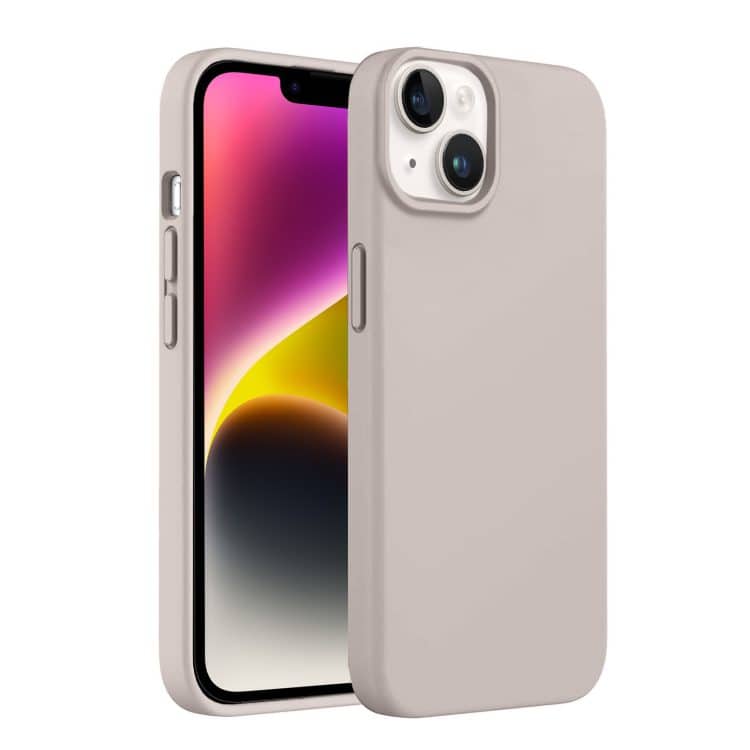 etui do iphone 14 pro max silikonowe z mikrofibrą soft touch, kawa z mlekiem (kopia)