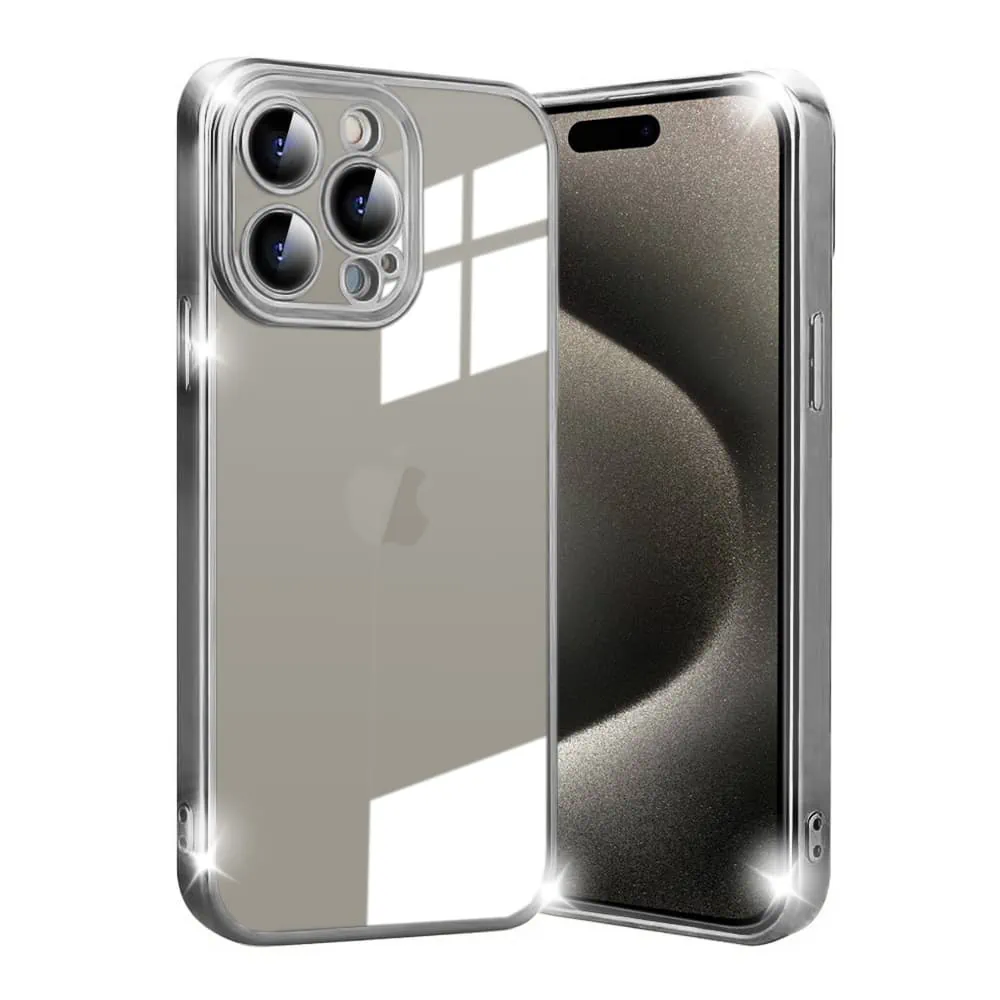 Etui do iPhone 15 Pro Titanium Edition przeźroczyste Sulada oryginal, tytanowe