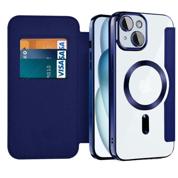 etui iphone 15 plus typu książka book magsafe lens protect, z klapką, różowe (kopia)