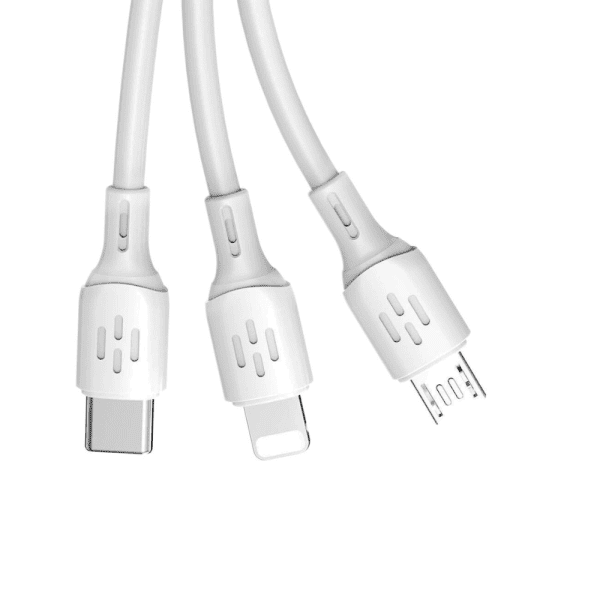 kabel 3w1 usb na micro usb, lightning , usb typ c 2a, 120 cm, do iphone se/x/11/12/13/14/15, czarny (kopia)