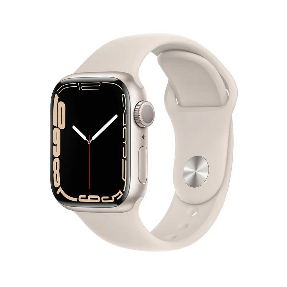 Sportowy pasek silikonowy do zegarka Apple Watch Series 3-9 / SE 38/40/41mm – beżowy