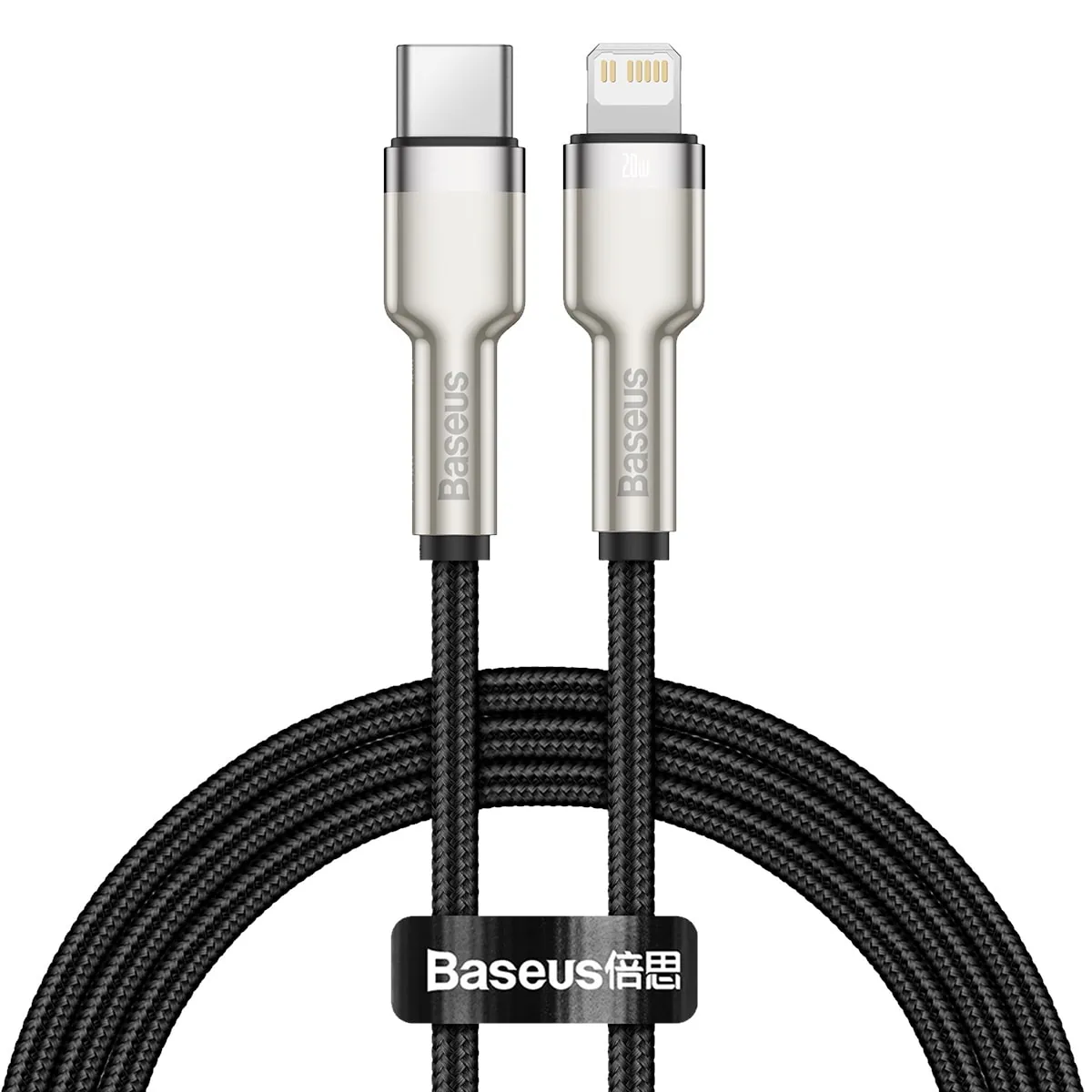 Kabel USB Typ C – Lightning, do szybkiego ładowania PD QC, 1 metr, czarny