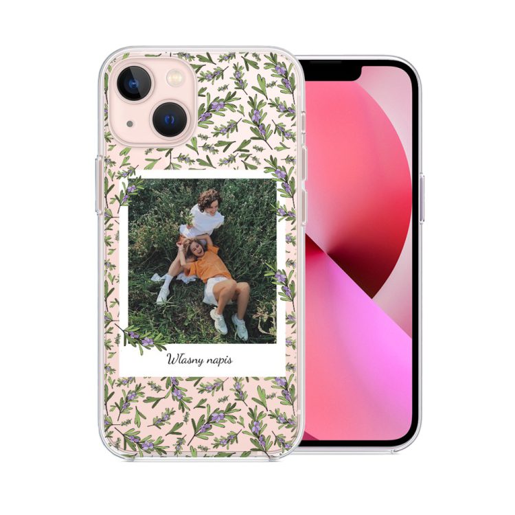 etui do iphone 13 polaroid z własnym zdjęciem i napisem, kwiaty (kopia)