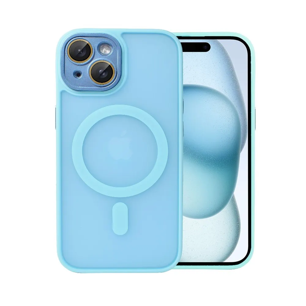 Etui do iPhone 15 Plus Color Flush z Magsafe, z osłoną aparatu, niebieskie