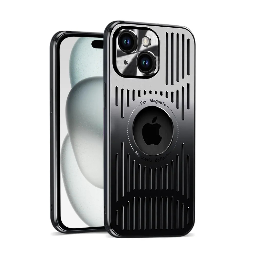 Etui do iPhone 15 Metal Defender MagSafe z osłoną aparatu, metalowe, czarne