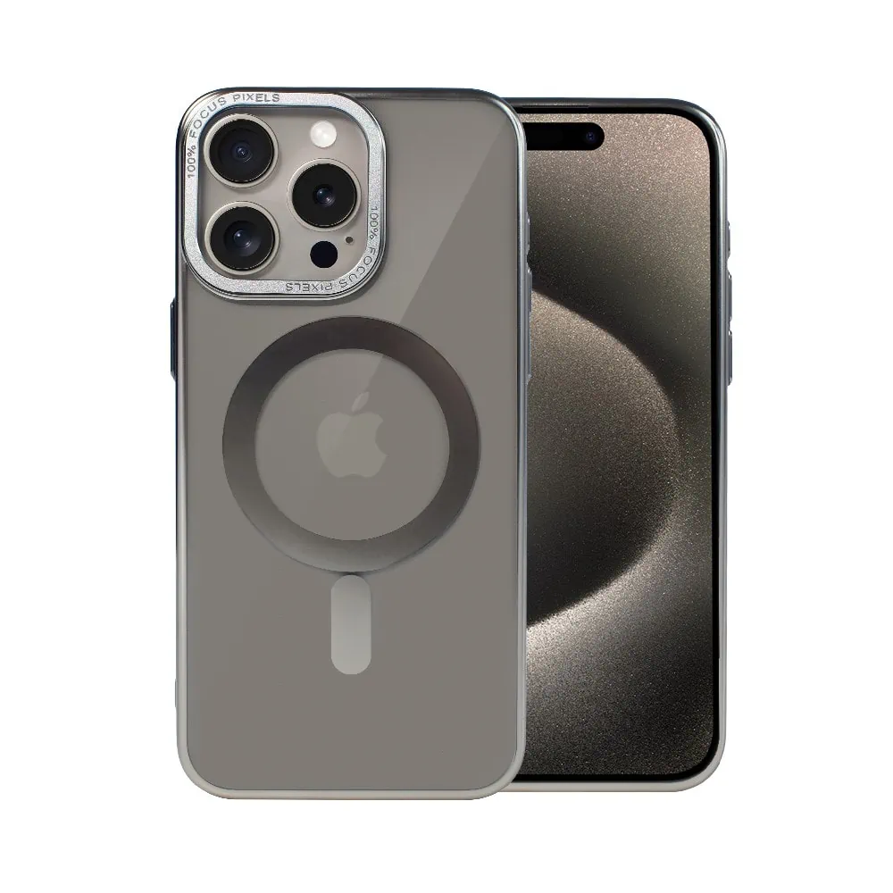 Etui do iPhone 15 Pro Max Skin Shield, cienkie, twardy tył, Titanium Finish, tytanowe